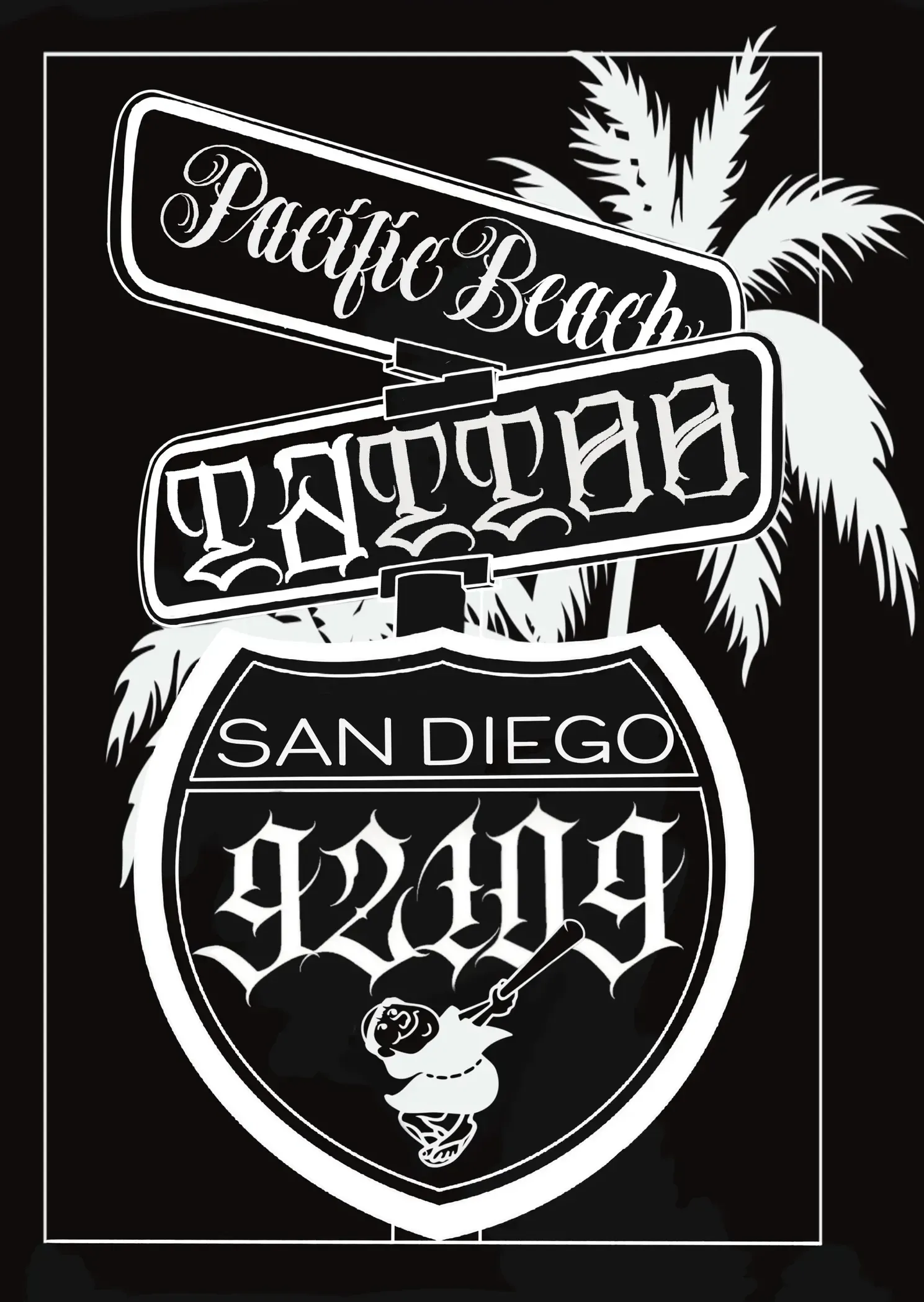 Pacific Beach Tattoo signage
